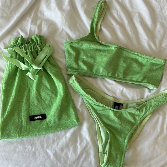 triangl swimwear Swim Green Triangl Bikini Set Poshmark